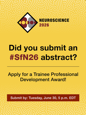 Neuroscience 2026 event poster with abstract submission details